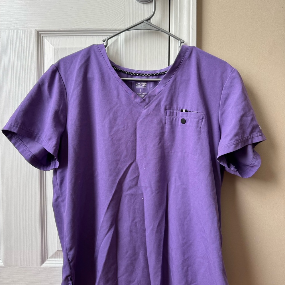 Koi Lavender V-Neck Scrub Top